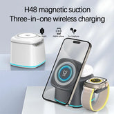 Magnetic 3-in-1 Wireless Charger for iPhone, AirPods & Apple Watch